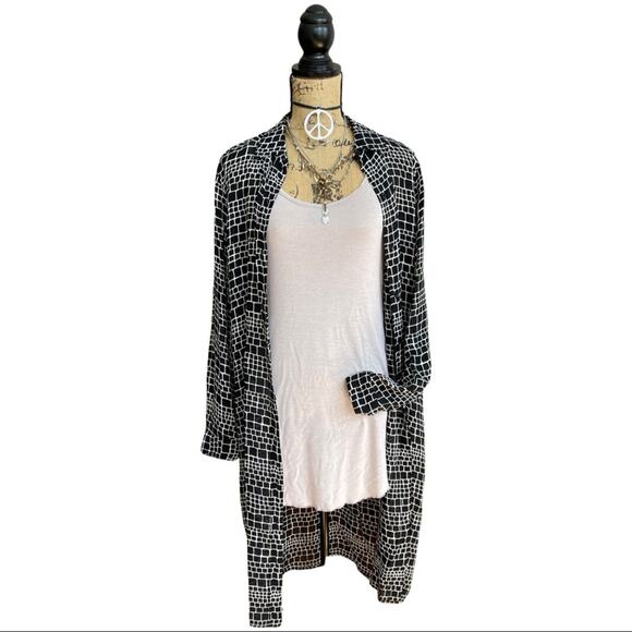 ESSENCIAL DRESS CO shirt dress button down or swimwear cover-up size 12 MEDIUM - Picture 9 of 11